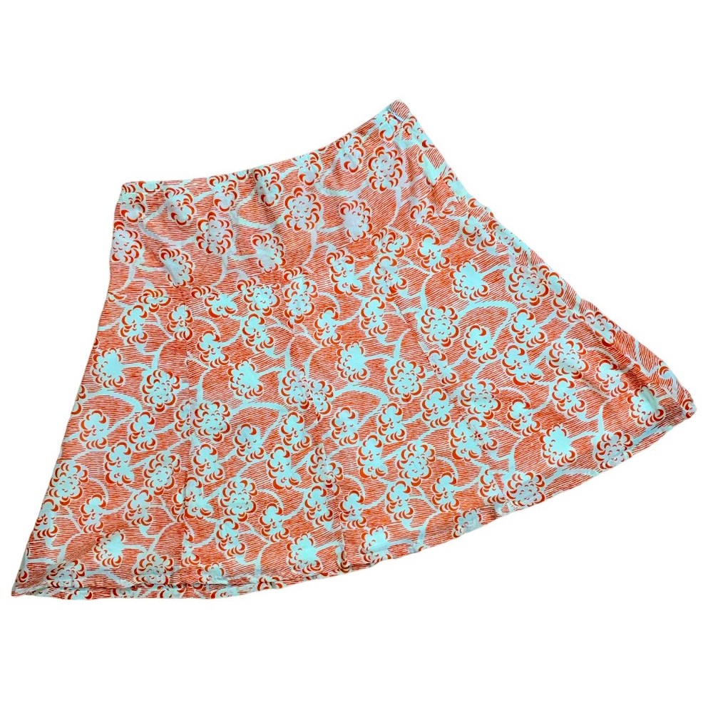 HIHO 100% Caribbean A-Line Skirt Reddish Orange Size L